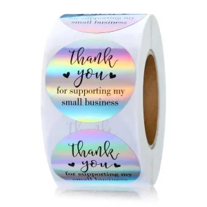 Custom Glossy Holographic Kiss Cut Sticker Sheets Vinyl Printing Waterproof Rainbow Label Hologram Laser
