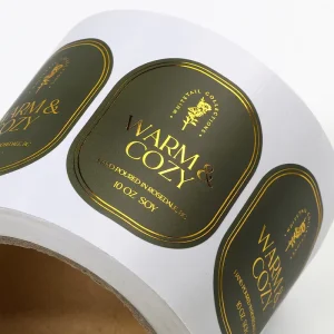 Custom Gold Foil BOPP Label Waterproof Food Logo for Honey Red Wine and Cosmetics Packaging Sticker for Bottle Label