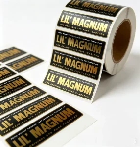 Custom Gold Foil Logo Stickers Waterproof Brand Stickers