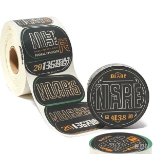 Custom Gold Foil Printing Logo Stickers Personalized Waterproof Vinyl Adhesive Food Labels for Supermarket Exhibition Promotion
