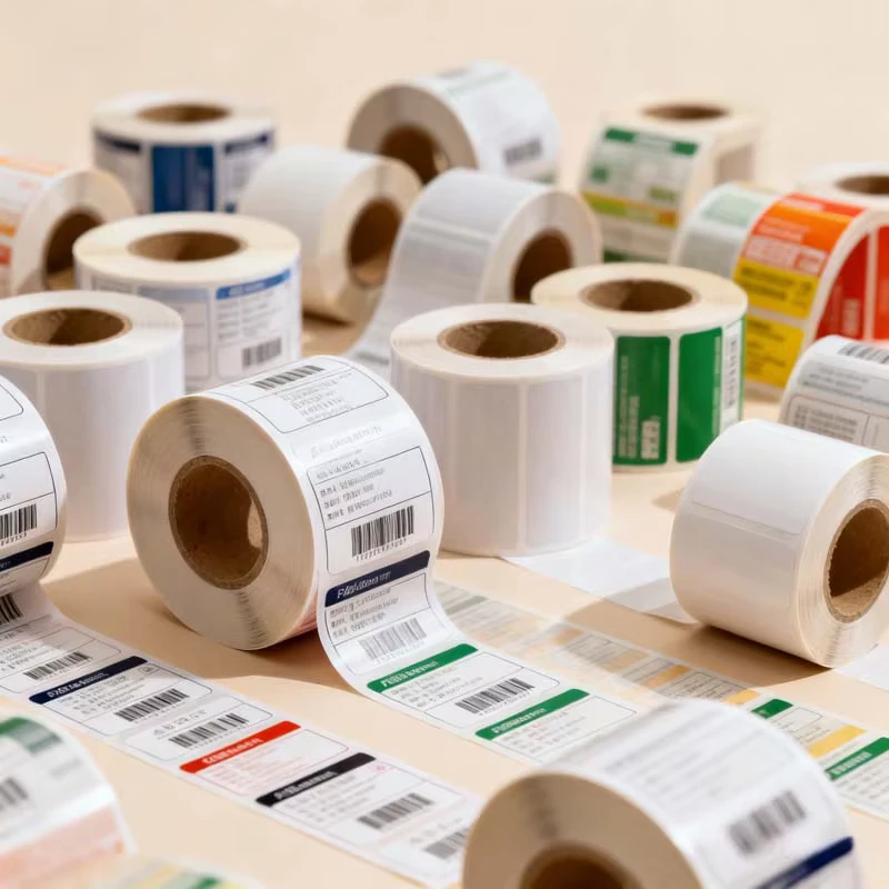 Custom Gold Foil Waterproof Vinyl Cosmetic Adhesive Sticker Roll with Transparent Logo Printing From Label Sticker Roll