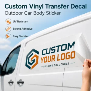 Custom Grid Transfer Vinyl Decals UV Resistant Strong Adhesive Commercial Van Body Stickers
