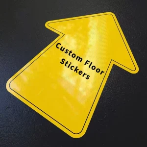 Custom Ground Advertising Social Distancing Anti Slip Twill Textured Lamination Waterproof Floor Decal PVC Vinyl Decorative