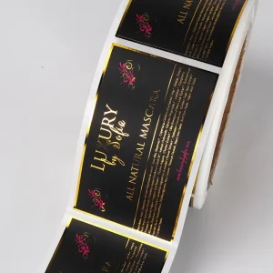 Custom Hair Oil Labeling Custom Glitter Sticker Sheet logo Sticker Copper Label 5in X3in Personalised Sticker with logo