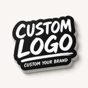 Custom Hand Drawn Brush Style Die Cut Stickers Self Adhesive for Brand & Business Promotion