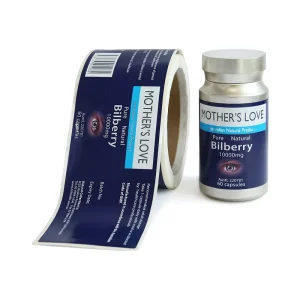 Custom Health Product Label Packaging Printing Self Adhesive Stickers