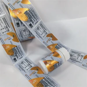 Custom Healthcare Products Printing Logo Medicine Vitamin Supplement Labels Nutrition Label for Plastic Bottle