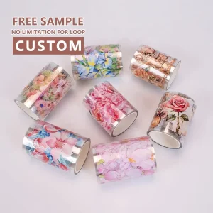 Custom Hig end Journal Sticker Rolls Transparent Removable PET Tape