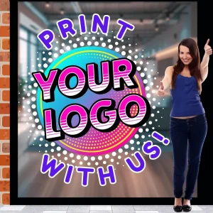 Custom High Density Large Business Logo Vinyl Stickers for Windows Stores Walls Doors Cars Trucks Windshield & More