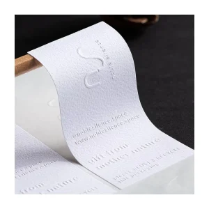 Custom High End Texture Paper logo Embossed Sticker for Candle Perfume Decorating Packaging Labels