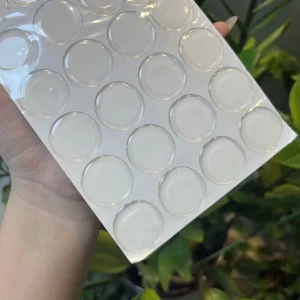 Custom High Quality 1M Adhesive Clear Transparent Circle Epoxy Sticker