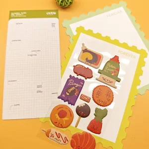 Custom High Quality Cute Design Decorative Waterproof Vinyl Sticker Sheet Transparent Sticker