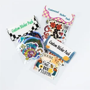 Custom High Quality Holographic Effect Die Cut Cut Vinyl Sticker Set Labels Custom High Quality Self Adhesive Labels