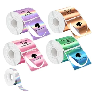 Custom High Quality Label Holographic Stickers for DIY Barcode Logos Price Tags Gift Decorations