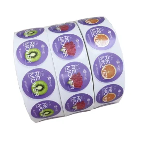Custom High Quality Vinyl Adhesive Labels for Bottles and Fruit Durable Waterproof Circle Labels
