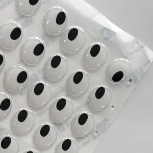 Custom High quality Epoxy Toys Eyes Sticker Printing Plastic Self adhesive Decal