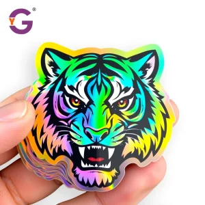 Custom Hologram Die Cut Sticker Adhesive Label Vinyl PVC Waterproof Printing Custom Logo Holographic Stickers for Kids