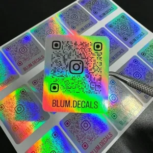 Custom Hologram Sticker Printing 3D Anti counterfeit Holographic Stickers with QR Code Security Label