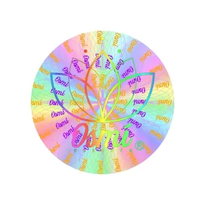 Custom Holographic 3D Pyramid Maker Film Overlay Original Safety Clear Hologram Label Holo Adhesive Sticker QS
