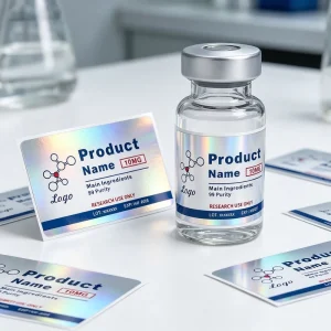Custom Holographic 3ml 5ml 10ml Labels Ideal For Lab Reagent And Research Vial Packaging