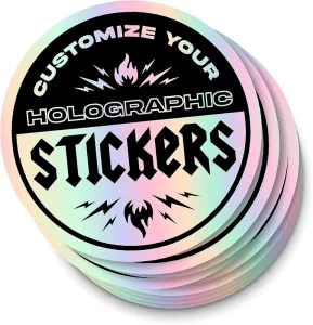Custom Holographic Die Cut Sticker Waterproof Adhesive Label Custom Logo for Branding