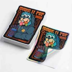Custom Holographic Die Cut Stickers Die Cut Labels Vinyl PVC Waterproof Printing Custom Logo Holographic Stickers