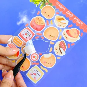 Custom Holographic Droken Glass Waterproof Cordial Cut Stickers For Various Crafts And Packaging Labels