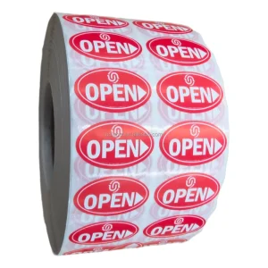 Custom Holographic Oil Proof Brand Logo Circle Stickers for Packaging Label Adhesive Vinyl Waterproof Sticker Roll