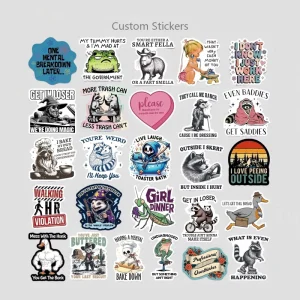 Custom Holographic Oil Proof Waterproof Vinyl Sticker Decals Weather Resistant Removable Label Stickers for DIY Decoration