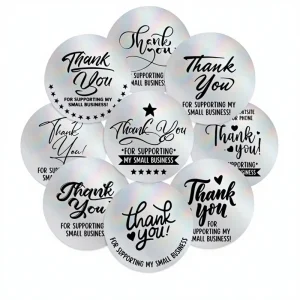 Custom Holographic Personalized Stickers Custom Design Full color Waterproof Stickers UV Printed 3cm 4cm 6cm Size for Gifts