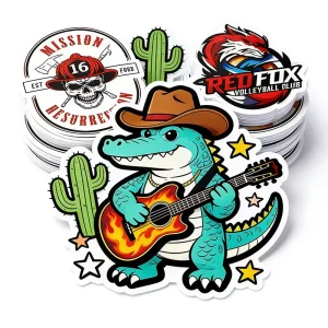 Custom Holographic Sticker Labels UV resistant Self adhesive Brand logo Waterproof Vinyl Die cut Stickers Cartoon Printing