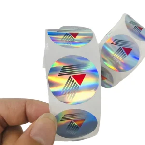 Custom Holographic Sticker Roll Waterproof Vinyl Logo Labels for Packaging Branding