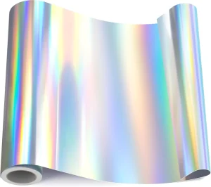 Custom Holographic Sticker Rolls Waterproof Vinyl Adhesive Labels Logo Printing Available Die Cut Options
