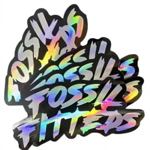 Custom Holographic Vinyl Die Cut Stickers Waterproof Iridescent Logo Decal Custom Shape for Laptop Skate Streetwear Packaging