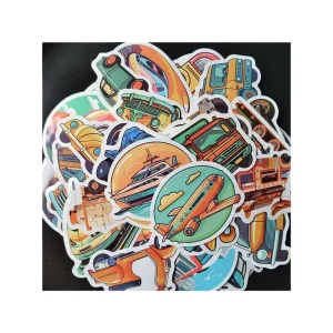 Custom Hot Air Balloon Plane Cartoon Vehicle Sticker Different Car Stickers Kids Laptop Notebook Luggage Decoration Promotion