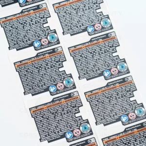 Custom Industrial Product Logo Paper Labels Vinyl PVC Sticker Tag Adhesive Label Printing Waterproof Oil Resistant Durable Label
