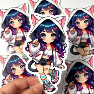 Custom Irregular Shape Vinyl Sticker Self Adhesive Waterproof Decal