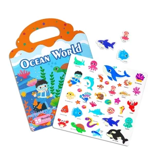 Custom Jelly Stickers Educational Toys Portable Kids Activity Book Reusable Sticker TPE 3D Waterproof Sticker