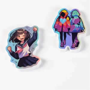 Custom Kawaii Laptop Stickers Custom Die Cut Permanent Vinyl Self Adhesive Decorative Labels Custom Packaging Labels