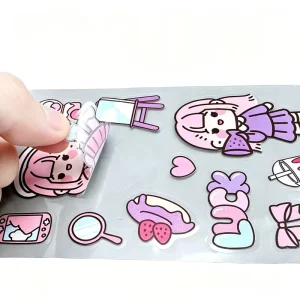 Custom Kawaii Stationery Stickers Book for Kids Early Education Cute Cartoon Children’s Stickers Perfect Gift Packaging Labels