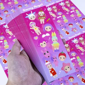 Custom Kids Personalized Cute Decorative Cartoon Sticker Waterproof Kawaii Die Cut Girl Vinyl Sticker Sheets