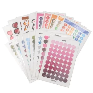 Custom Kiss Cut Cute Cartoon Sticker Multi Color Vinyl Sticker Sheet Waterproof Printed Logo Creative Matte Label Laptop Sticker