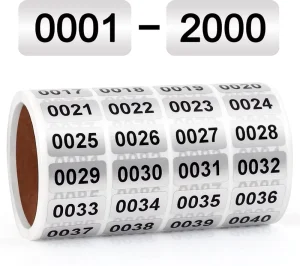 Custom Kiss Cut Numbered Decals Self Adhesive Vinyl Sequential Number Stickers for Mailbox Decoration Gift Wrapping
