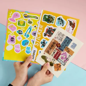 Custom Kiss Cut Waterproof Eco Friendly Vinyl Adhesive Sticker Sheets Cartoon Design A4 A5 Die Cut Labels