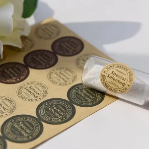 Custom Kraft Paper Circle Stickers for Seal