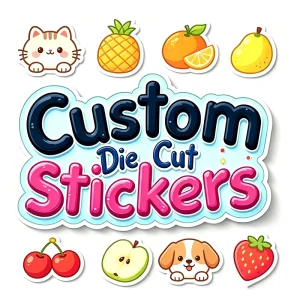 Custom LOGO Printing Die Cut Vinyl Sticker Customized Waterproof Cartoon Stickers Manufacturers Custom Holographic Stickers