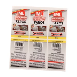 Custom Label Sheet Personalized Logo OEM Design Oil Resistant Printing Packaging Labels for Auto Care Products