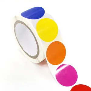 Custom Label Stickers Factory Direct Colorful Round Dot Stickers Waterproof Self-Adhesive Labels for Packaging