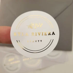 Custom Labels For Packaging Luxury Cosmetic Private Label Design Embossed Label Sticker