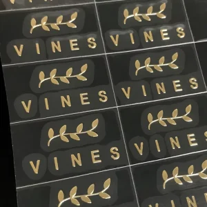 Custom Logo 3D Embossed Adhesive Sticker Luxury Gold Foil Transfer Waterproof Nickel Metal Labels Customizable Packaging